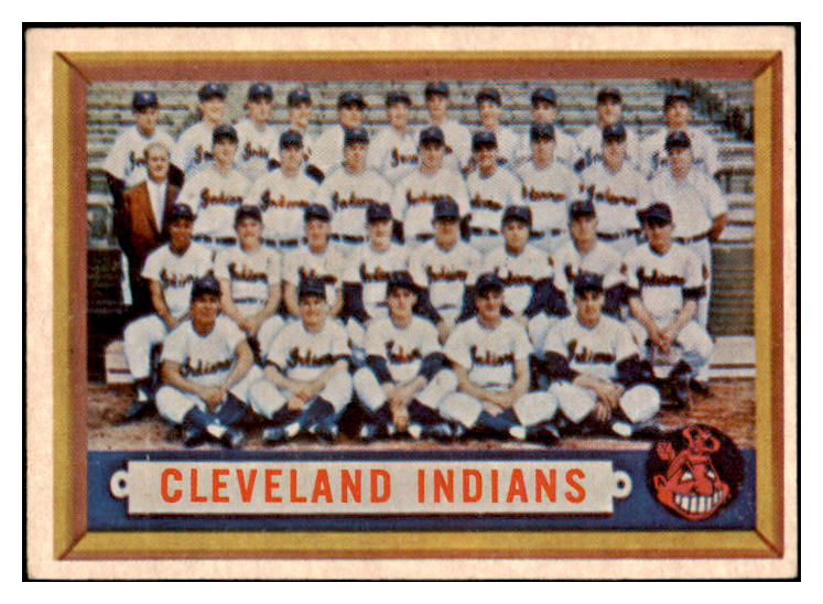 1957 Topps Baseball #275 Cleveland Indians Team EX-MT 530952