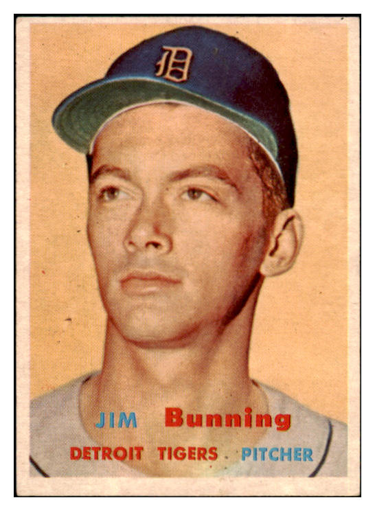 1957 Topps Baseball #338 Jim Bunning Tigers EX-MT 530953