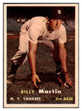1957 Topps Baseball #062 Billy Martin Yankees EX-MT 530954