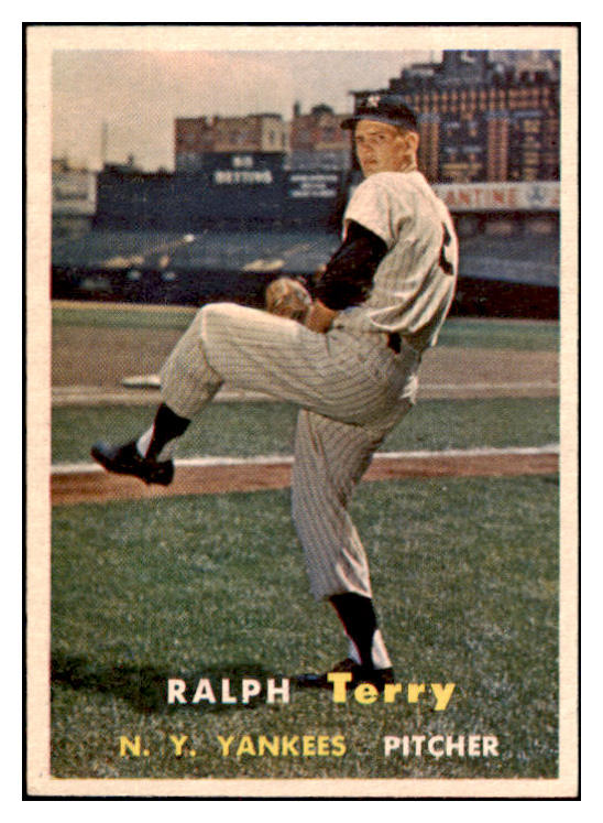 1957 Topps Baseball #391 Ralph Terry Yankees EX-MT 530955