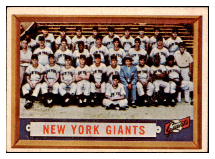 1957 Topps Baseball #317 New York Giants Team EX-MT 530968