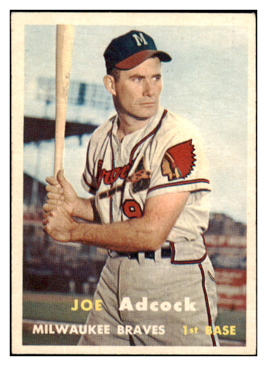 1957 Topps Baseball #117 Joe Adcock Braves EX-MT 530971