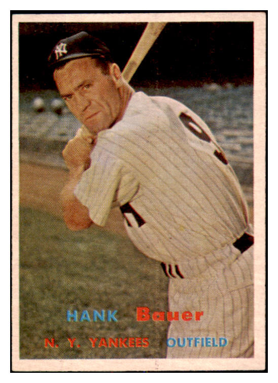 1957 Topps Baseball #240 Hank Bauer Yankees EX-MT 530972