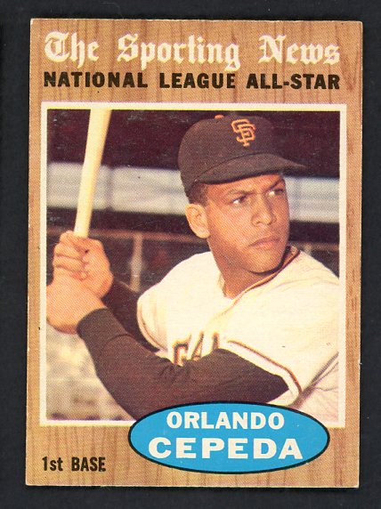 1962 Topps Baseball #390 Orlando Cepeda A.S. Giants EX-MT 531001