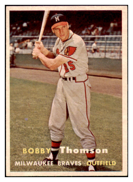 1957 Topps Baseball #262 Bobby Thomson Braves EX-MT 531018