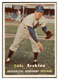 1957 Topps Baseball #252 Carl Erskine Dodgers EX-MT 531019