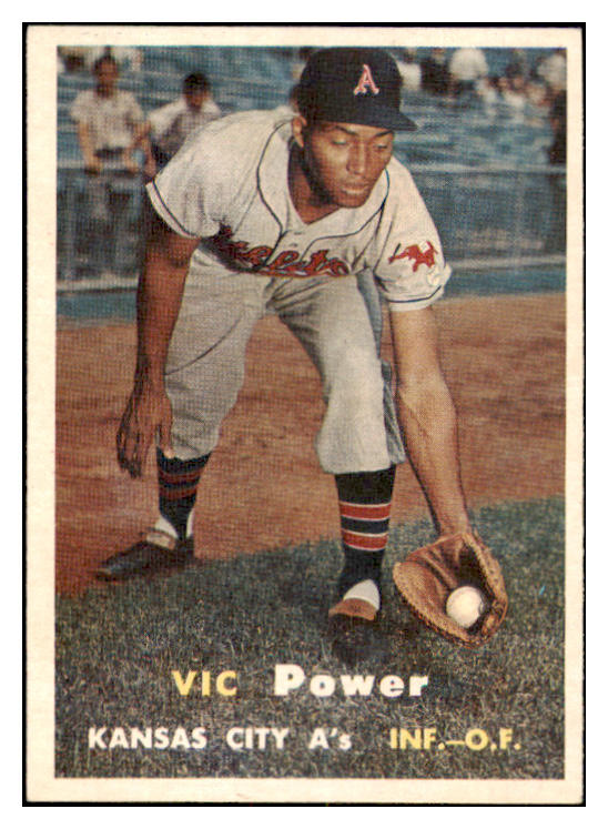 1957 Topps Baseball #167 Vic Power A's EX-MT 531021