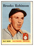 1958 Topps Baseball #307 Brooks Robinson Orioles EX-MT 531024