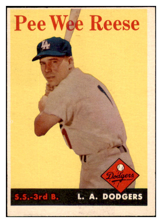 1958 Topps Baseball #375 Pee Wee Reese Dodgers EX-MT 531025