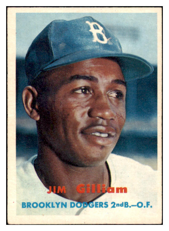 1957 Topps Baseball #115 Jim Gilliam Dodgers EX-MT 531027