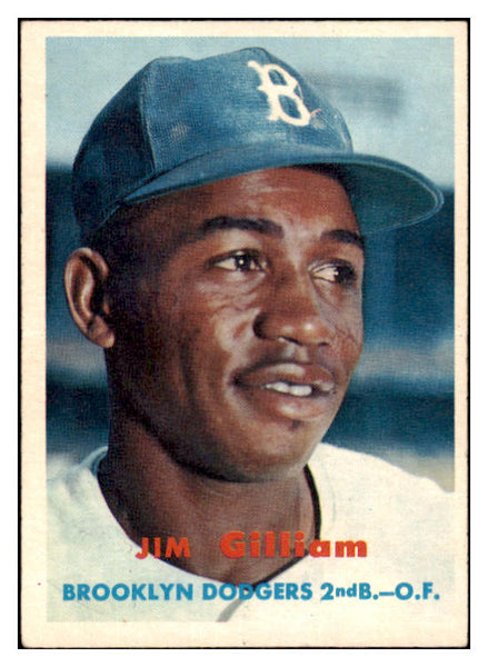 1957 Topps Baseball #115 Jim Gilliam Dodgers EX-MT 531027