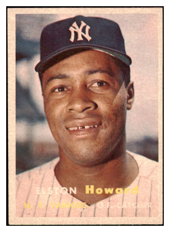 1957 Topps Baseball #082 Elston Howard Yankees EX-MT 531032