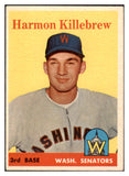 1958 Topps Baseball #288 Harmon Killebrew Senators EX-MT 531035