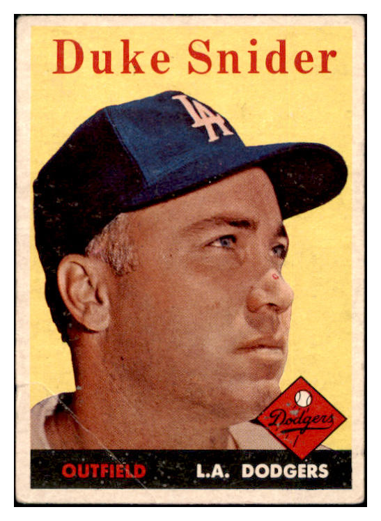 1958 Topps Baseball #088 Duke Snider Dodgers Good 531050