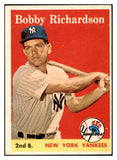 1958 Topps Baseball #101 Bobby Richardson Yankees EX-MT 531053
