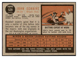 1962 Topps Baseball #529 John Schaive Senators EX-MT 531069