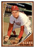 1962 Topps Baseball #571 Billy Klaus Phillies NR-MT 531104