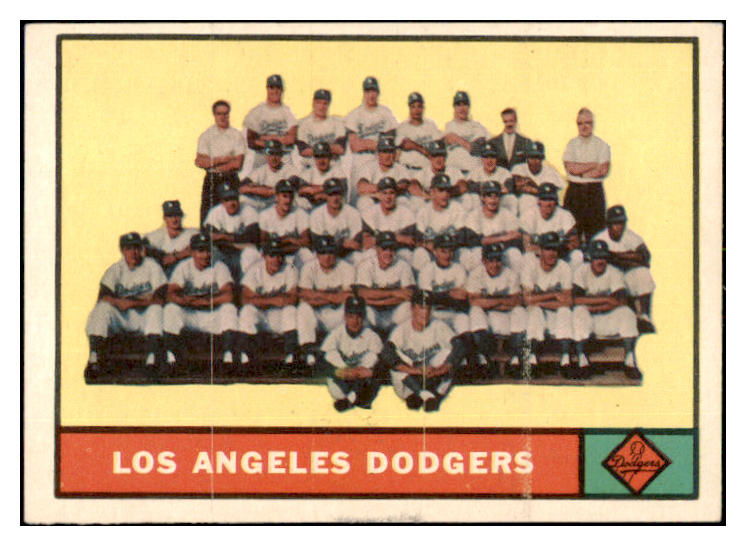 1961 Topps Baseball #086 Los Angeles Dodgers Team EX 531133