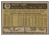 1961 Topps Baseball #160 Whitey Ford Yankees EX 531135