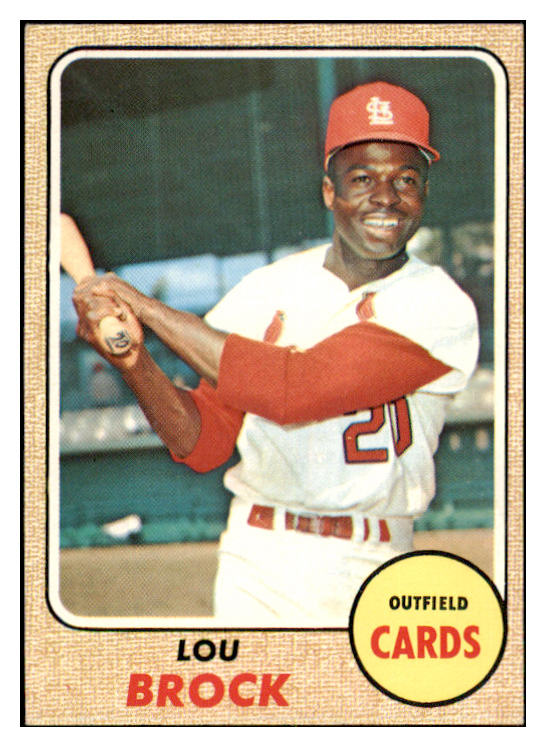 1968 Topps Baseball #520 Lou Brock Cardinals EX-MT 531142