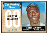 1968 Topps Baseball #370 Hank Aaron A.S. Braves EX-MT 531143