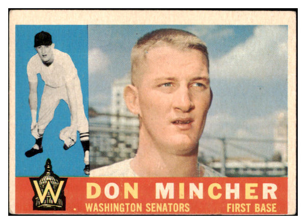1960 Topps Baseball #548 Don Mincher Senators VG 531153