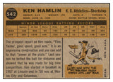 1960 Topps Baseball #542 Ken Hamlin A's VG 531154