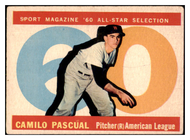 1960 Topps Baseball #569 Camilo Pascual A.S. Senators VG 531158