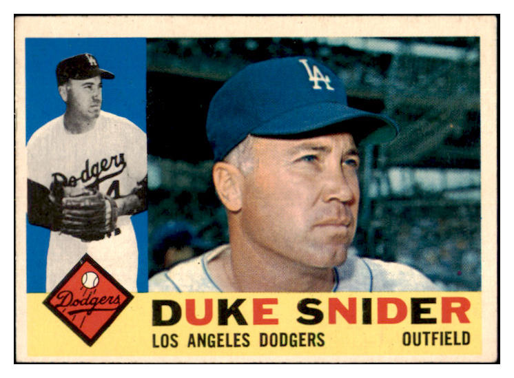 1960 Topps Baseball #493 Duke Snider Dodgers EX 531161