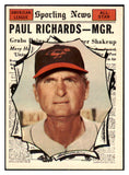 1961 Topps Baseball #566 Paul Richards A.S. Orioles NR-MT 531197