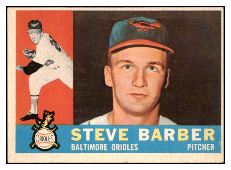 1960 Topps Baseball #514 Steve Barber Orioles EX-MT 531200