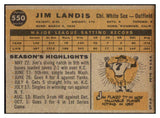 1960 Topps Baseball #550 Jim Landis White Sox EX-MT 531211