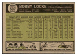 1961 Topps Baseball #537 Bobby Locke Indians NR-MT 531268