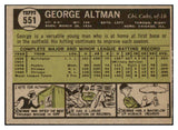 1961 Topps Baseball #551 George Altman Cubs NR-MT 531273