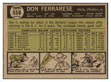 1961 Topps Baseball #558 Don Ferrarese Phillies EX-MT 531280