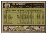 1961 Topps Baseball #559 Jim Gentile Orioles EX-MT 531281