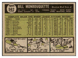 1961 Topps Baseball #562 Bill Monbouquette Red Sox EX-MT 531283