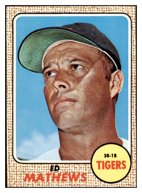 1968 Topps Baseball #058 Eddie Mathews Tigers NR-MT 531293