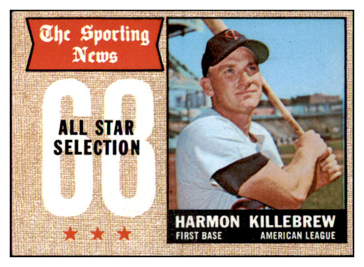 1968 Topps Baseball #361 Harmon Killebrew A.S. Twins EX+/EX-MT 531296