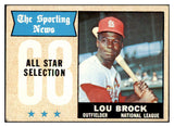 1968 Topps Baseball #372 Lou Brock A.S. Cardinals VG-EX 531298