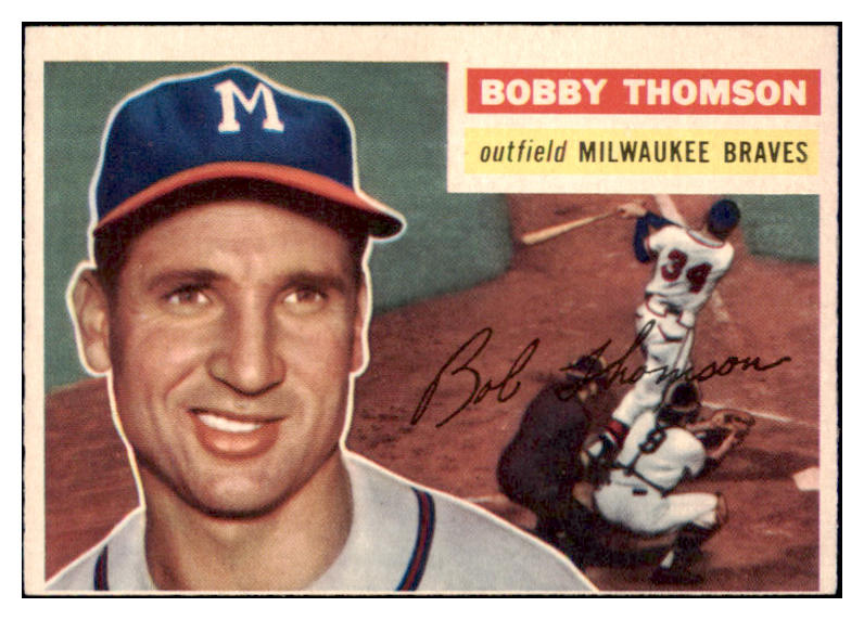 1956 Topps Baseball #257 Bobby Thomson Braves VG-EX 531323