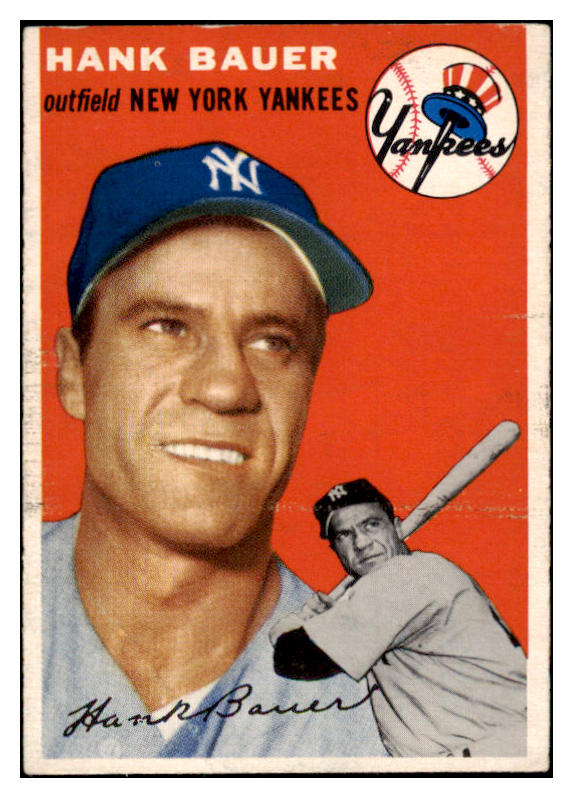 1954 Topps Baseball #130 Hank Bauer Yankees EX-MT 531325
