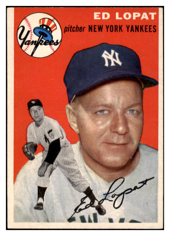 1954 Topps Baseball #005 Eddie Lopat Yankees EX-MT 531329