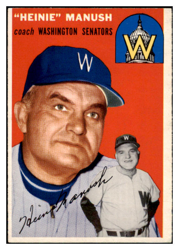 1954 Topps Baseball #187 Heinie Manush Senators EX-MT 531337