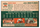 1954 Topps Baseball #098 Joe Black Dodgers EX-MT 531340