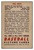 1951 Bowman Baseball #300 Hal Rice Cardinals EX-MT 531361