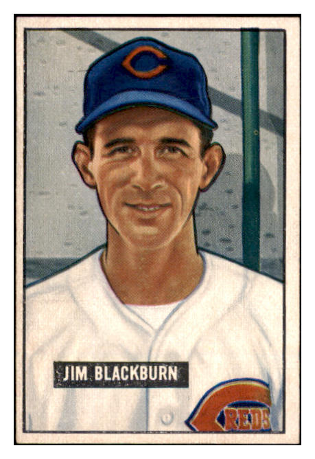 1951 Bowman Baseball #287 Jim Blackburn Reds EX-MT 531368