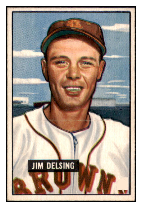 1951 Bowman Baseball #279 Jim Delsing Browns EX-MT 531372