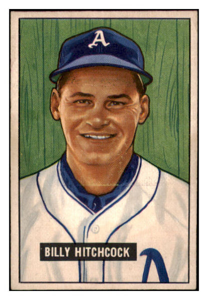 1951 Bowman Baseball #191 Billy Hitchcock A's EX-MT 531406