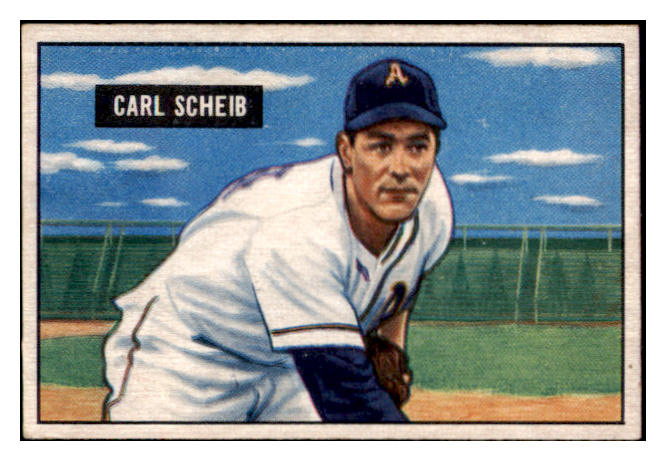 1951 Bowman Baseball #083 Carl Scheib A's EX-MT 531408